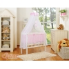 Culle Fianco Letto per Neonati con Zanzariera Rosa Cuori