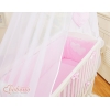Culle Fianco Letto per Neonati con Zanzariera Rosa Cuori