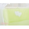 Culle Fianco Letto per Neonati con Zanzariera Verde Cuori