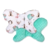 Cuscino Antiurto a Forma di Farfalla Menta Beige Volpi