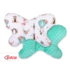 Cuscino Antiurto a Forma di Farfalla Menta Beige Volpi