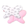 Cuscino Antiurto a Forma di Farfalla Rosa Grigio Nuvole