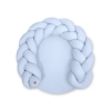 Cuscino Imbottito Tappetino e Treccia 2 in 1 Blu
