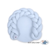 Cuscino Imbottito Tappetino e Treccia 2 in 1 Blu