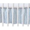 Gonna per Lettino e Culla 140x70cm Blu Fiori Fiori Cuori