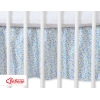 Gonna per Lettino e Culla 140x70cm Blu Fiori Fiori Cuori