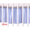 Gonna per Lettino e Culla 140x70cm Blu Pois Bianchi Cuori