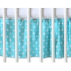 Gonna Para Lettino e Culla 60x120cm Turchese Pois Bianchi Cuori