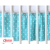 Gonna Para Lettino e Culla 60x120cm Turchese Pois Bianchi Cuori
