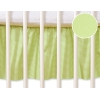 Gonna Para Lettino e Culla 60x120cm Verde a Strisce Cuori