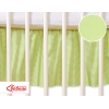 Gonna Para Lettino e Culla 60x120cm Verde a Strisce Cuori