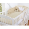 Lenzuola per Lettino Neonato 2 parti Beige Pois Bianchi Cuori