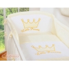 Lenzuola per Lettino Neonato 2 parti Creme Little Prince/Princess