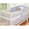 Lenzuola per Lettino Neonato 2 parti Grigio Pois Bianchi Cuori