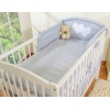 Lenzuola per Lettino Neonato 2 parti Grigio Pois Bianchi Cuori