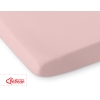 Lenzuolino di Cotone 60x120cm per Lettino Bianca Rosa Scuro