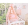 Lenzuolo Culla con Baldacchino 5 parti Rosa Cipria Little Prince/Princess