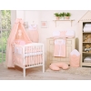 Lenzuolo Culla con Baldacchino 5 parti Rosa Cipria Little Prince/Princess