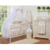 Lenzuolo Culla con Zanzariera 7 parti Beige Pois Bianchi Cuori