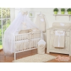 Lenzuolo Culla con Zanzariera 7 parti Beige Pois Bianchi Cuori