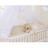 Lenzuolo Culla con Zanzariera 7 parti Beige Pois Bianchi Cuori