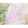 Lenzuolo da Lettino con Paracolpi e Zanzariera 5 parti Rosa Little Prince/Princess