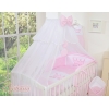 Lenzuolo da Lettino con Paracolpi e Zanzariera 5 parti Rosa Little Prince/Princess
