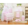 Lenzuolo da Lettino con Paracolpi e Zanzariera 5 parti Rosa Little Prince/Princess