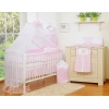 Lenzuolo da Lettino con Paracolpi e Zanzariera 5 parti Rosa Little Prince/Princess