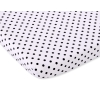 Lenzuolo in Cotone 60x120cm per Culla Nero Pois Bianchi