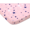 Lenzuolo in Cotone per Lettino 140x70cm Blu Rosa