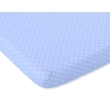 Lenzuolo Lettino Cotone Blu Pois Bianchi