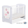 Letino per Bambino 120x60cm Marrone Grigio Gufi