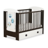 Lettino 60x120cm con Cassetto Maxi Gufi
