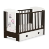 Lettino 60x120cm con Cassetto Maxi Gufi