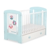 Lettino 60x120cm con Cassetto Maxi Gufi
