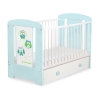 Lettino 60x120cm con Cassetto Maxi Gufi