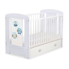 Lettino 60x120cm con Cassetto Maxi Gufi