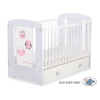 Lettino 60x120cm con Cassetto Maxi Gufi