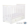 Lettino con Cassetto in Legno 120x60cm - Lorenzo Maxi Creme Bianca