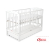 Lettino con Cassetto in Legno 120x60cm Standard Cuori