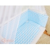 Lettino da Affiancare al Letto FABIO Blu Chevron