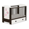 Lettino in Legno 120x60cm con Cassetto Maxi Gufi