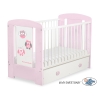 Lettino in Legno 120x60cm con Cassetto Maxi Gufi