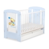 Lettino in Legno 120x60cm con Cassetto Standard Blu Nastro