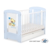 Lettino in Legno 120x60cm con Cassetto Standard Blu Nastro