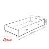 Lettino in Legno 120x60cm con Cassetto Maxi