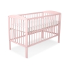 Lettino in Legno 120x60cm Rosa Cipria Cuori