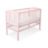 Lettino in Legno 120x60cm Rosa Cipria Cuori