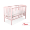 Lettino in Legno 120x60cm Rosa Cipria Cuori